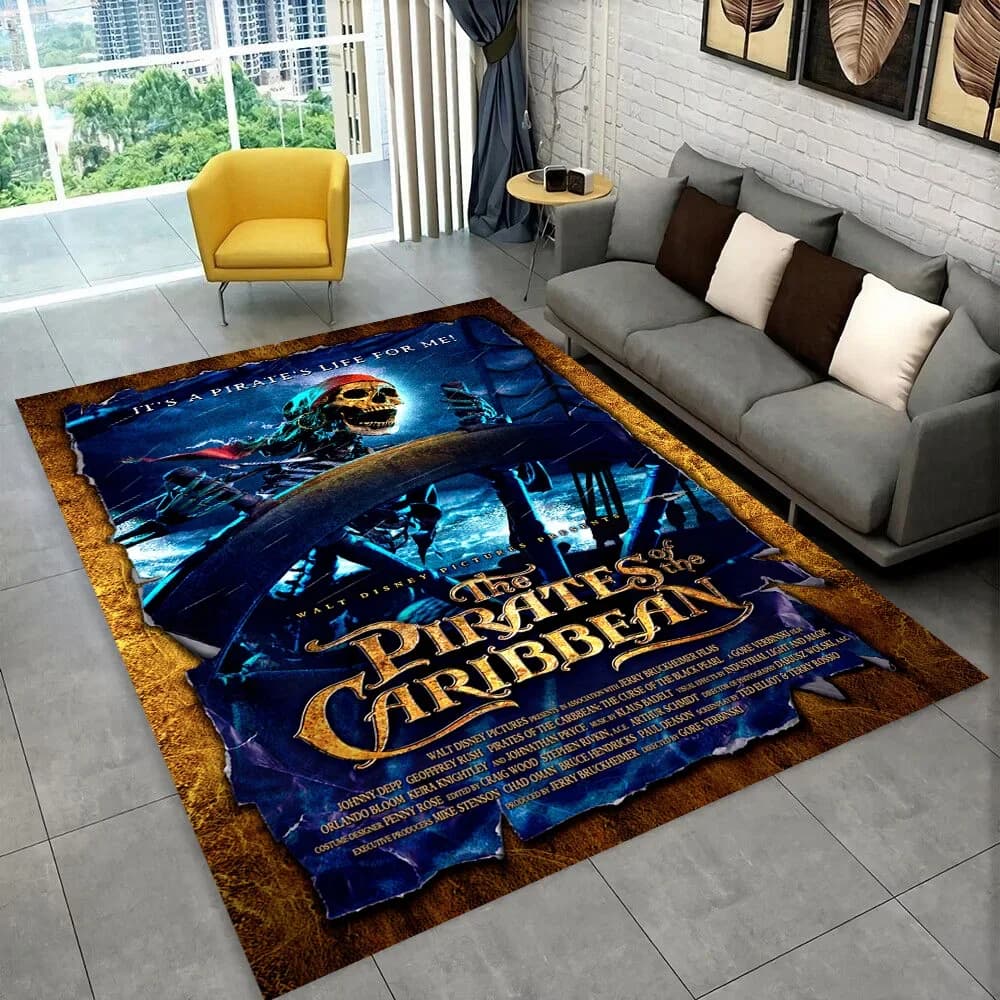 New Gift Carpet Jack Johnny Depp Pirates of the Caribbean 2025 per Bedroom, Living Room, Sofa Decoration, Children's Play