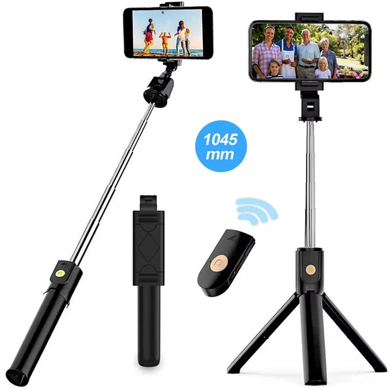 Selfie Stick Bluetooth senza fili 270 ° Treppiedi portatili pieghevoli a rotazione con telecomando Bluetooth per iPhone Samsung Xiaomi