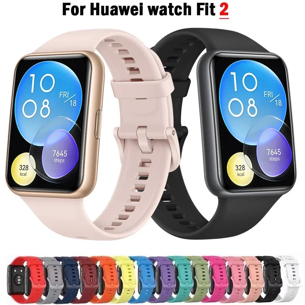Bracciale in silicone per Huawei Watch FIT 2 cinturino da polso intelligente cinturino in metallo fibbia sportiva cinturino di ricambio correa fit2 accessori