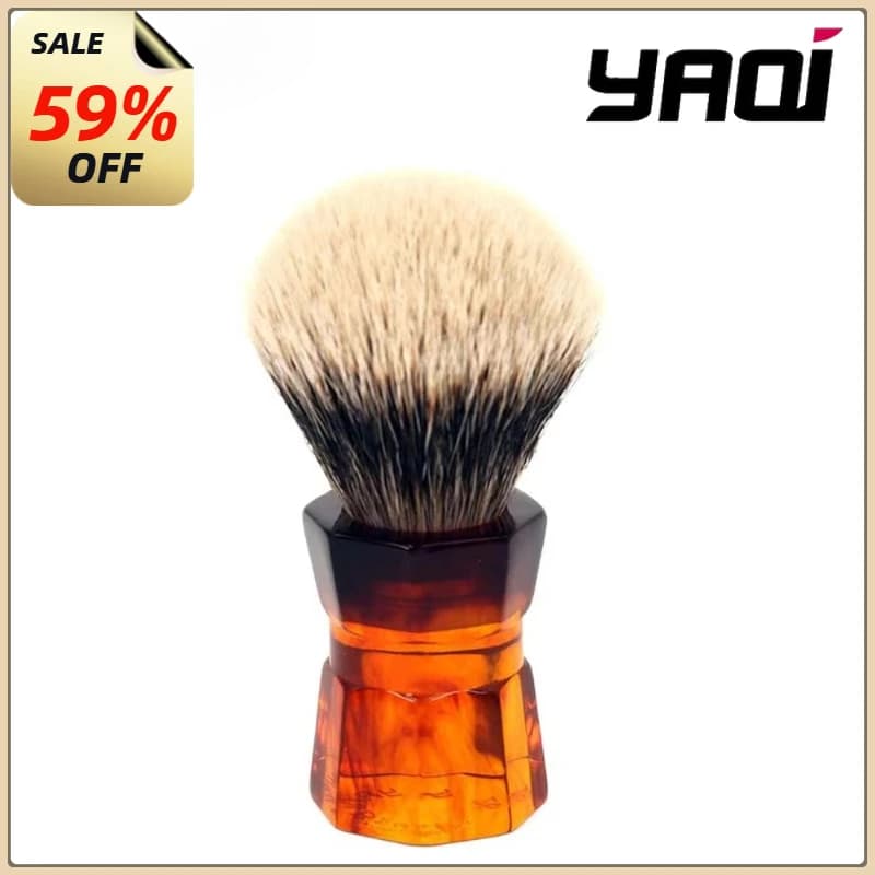 YAQI Nuovo 26mm Moka Express Due Bande di Capelli di Tasso Barba da Uomo Pennello da Barba per Uomo Maturo Cura del Viso Pennello da Barba per la Pulizia