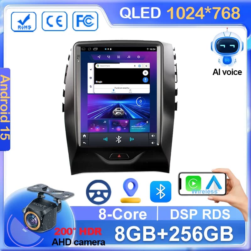 9.7 Android Per Ford Edge 2 2015 2016 2017 2018 8 Core CPU Bluetooth Gps IPS Elettronica di Navigazione Carplay Auto Radio No 2din