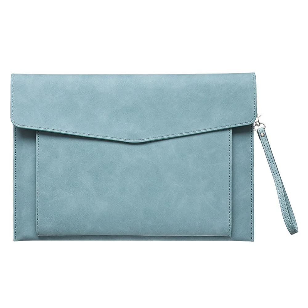 Borsa Portadocumenti in Pelle A4 di Grande Capacità, Semplice Cartella a Doppio Strato Rinforzata con Chiusura Magnetica, Portatile