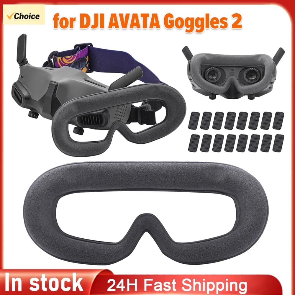 Per AVATA Goggles 2 spugna Eye Pad comoda fodera per cuscino per il viso Anti-perdita di luce accessori per imbottitura per il viso Pad per maschera per gli occhi