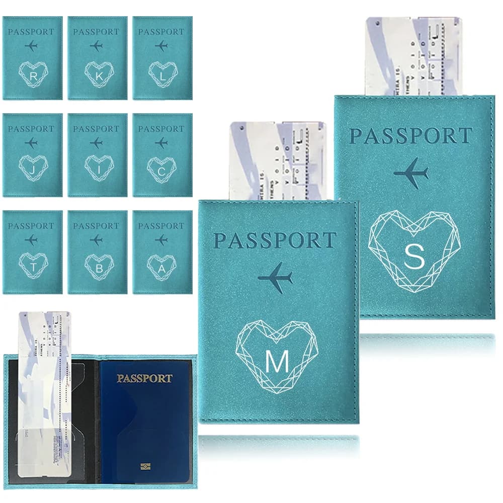 Porta Passaporto e Carte di Credito dal Design Classico Vintage, Custodia da Viaggio per Uomo e Donna con Stampa Diamantata