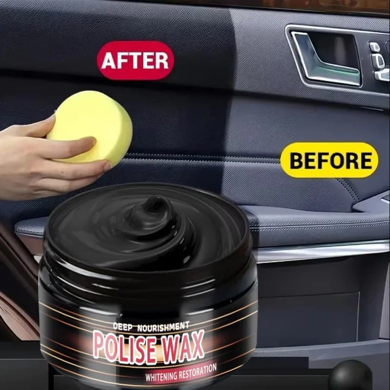 Cera universale per la riparazione e la lucidatura di pelle e plastica - Crema per la cura e il rinnovamento di interni auto in pelle/plastica/gomma, cera per la manutenzione dei sedili in pelle a lunga durata ed efficace