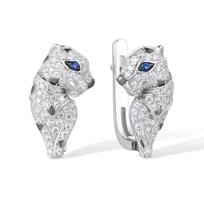 CAOSHI Creative Leopard Design orecchini a cerchio da donna Sparkling Cubic Zirconia abbigliamento quotidiano accessori per ragazze regali di compleanno fantasia