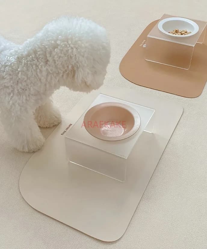 Tappetino per pasti per animali domestici, tappetino per pasti per cani e gatti, tappetino per piatti in pelle impermeabile e antiscivolo, tappetino per ciotola, tappetino per ciotola per gatti