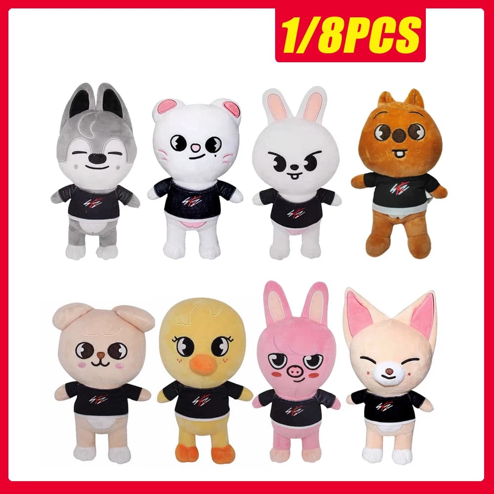 Peluche Skzoo Stray Kids, Pupazzi Cartoon, Bambole di Peluche Kawaii, Compagni per Bambini, Adulti e Fan