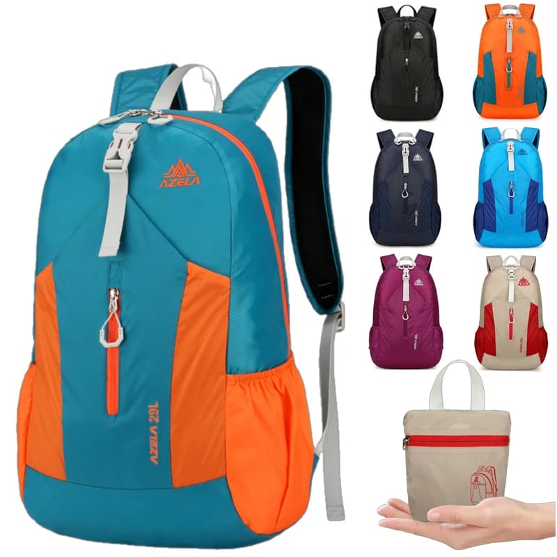 Zaino leggero da esterno, borsa da trekking pieghevole, zaino da ciclismo e da corsa, zaino da viaggio per uomo e donna