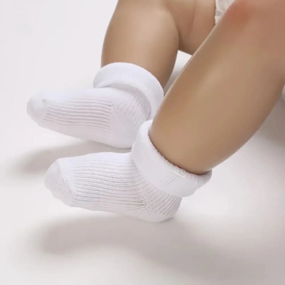 Soft Cotton Lace Socks Baptism White Baby Socks Breathable 0-18 Month Photography Prop Sock Infant