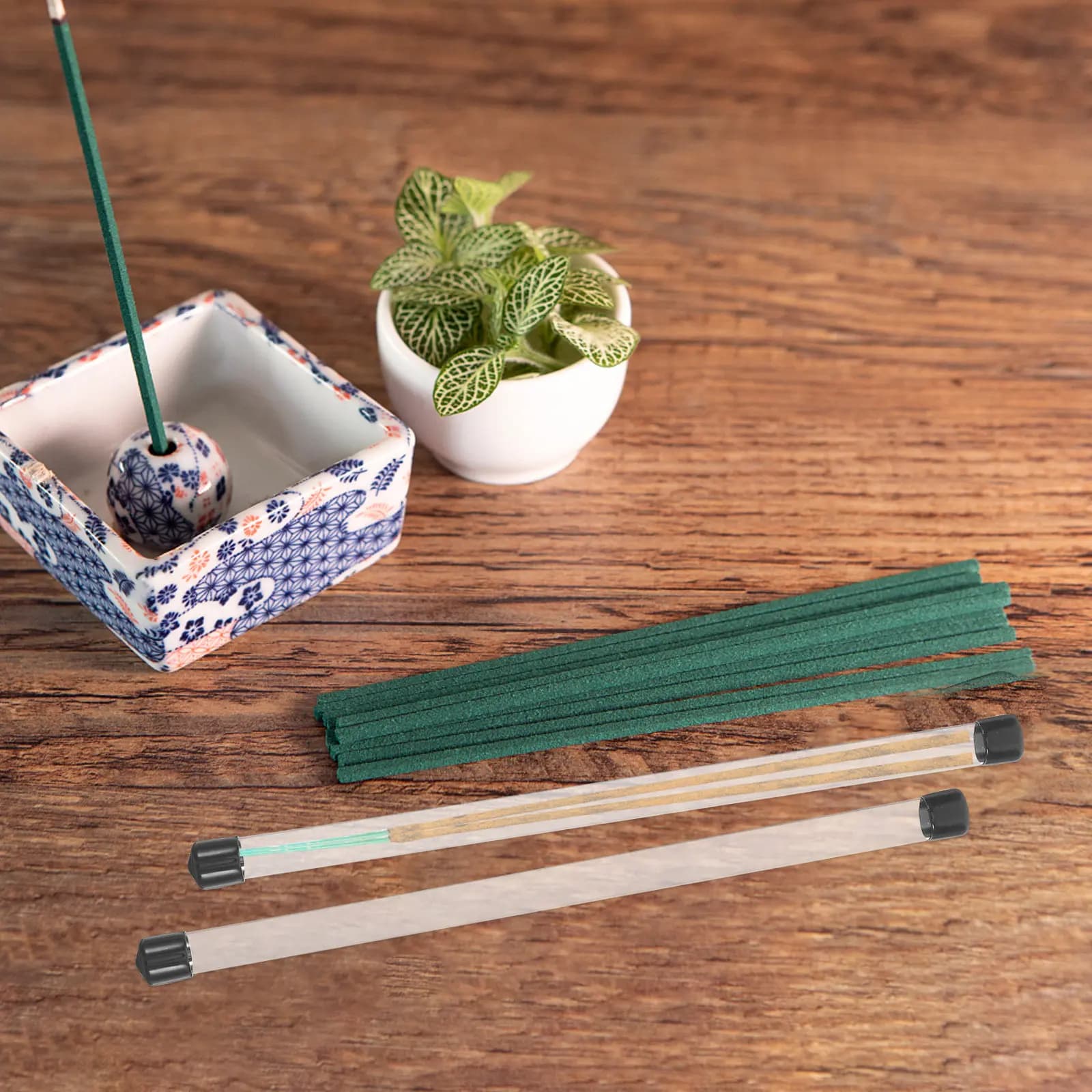 4 Pezzi Tubi Portatili per Conservazione Incenso, Contenitori in Plastica Trasparente, Porta Bastoncini d'Incenso per Casa e Auto