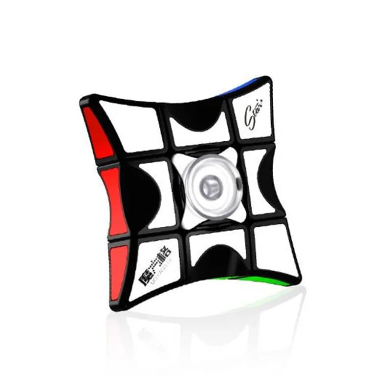Qiyi Mofangge-Cubo magico antistress, Mulino a vento S, Versione aggiornata, Spinner, Puzzle 1x3x3, Speedcube, Torsione giroscopica con punta delle dita, 133