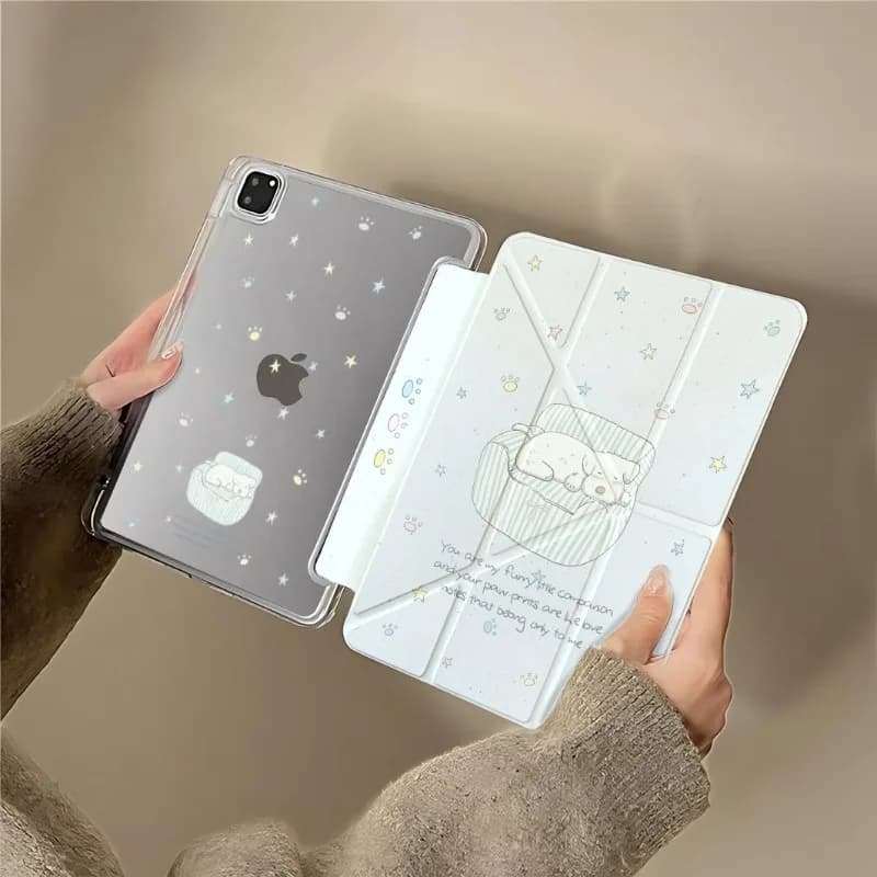 Cover Pencil Holder Funda for IPad10.2 7/8/9th 2024 IPad Pro 13 M4 IPad 11th 2025 for Samsung Tab A9 8.7" Plus 11" A8 Sofa Puppy
