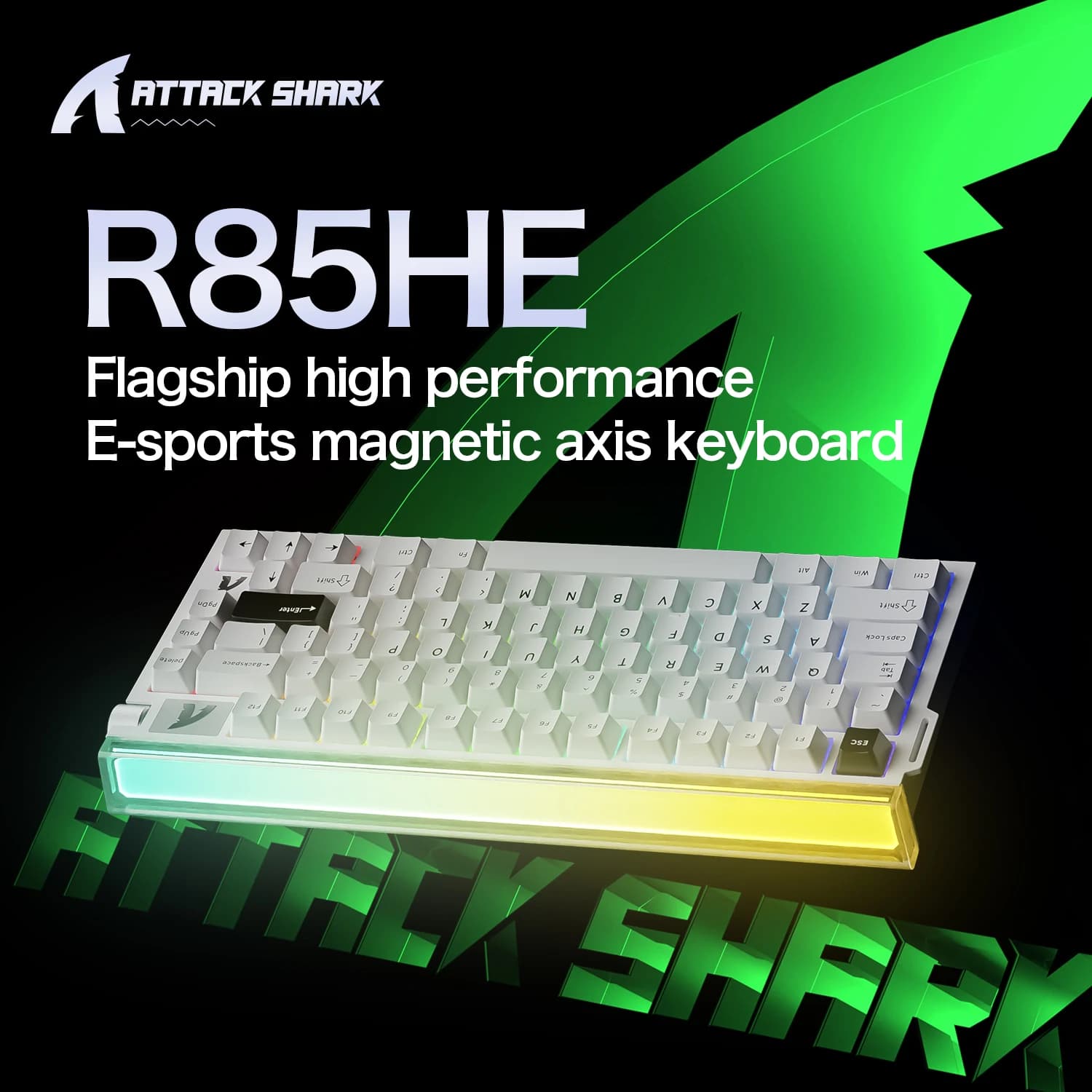 ATTACK SHARK, R85 HE, Mechanical Keyboard, Wired, Gaming, RGB, Hot-Swappable