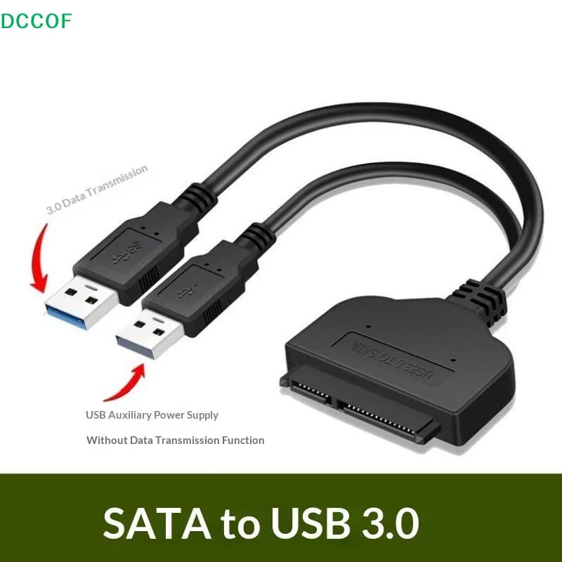 Adattatore da SATA a USB 3.0/2.0 per Hard Disk, Supporta SSD/HDD Esterni da 2.5 Pollici, Cavo SATA a 22 Pin, Cavo USB-SATA