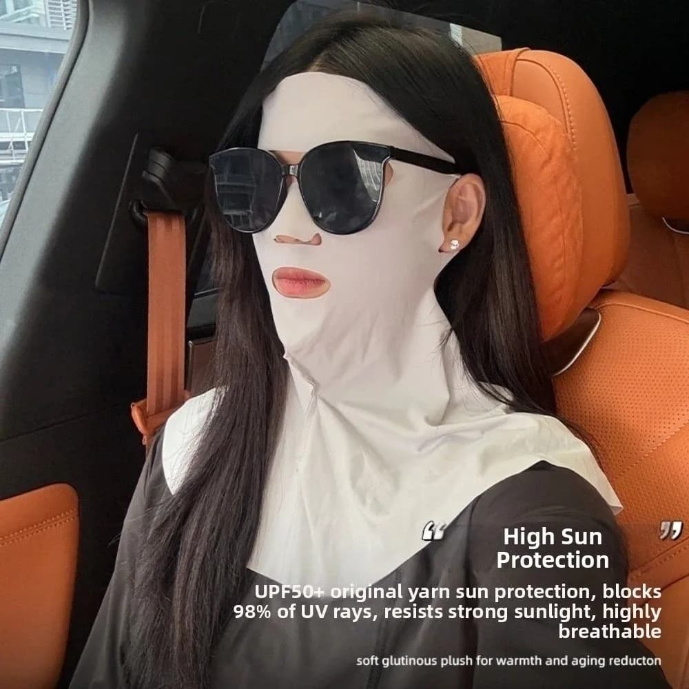 Breathable Sunscreen Face Shield Lightweight Can Drink Water Full-face Face Cover Sun Protection Nose Mouth Cover