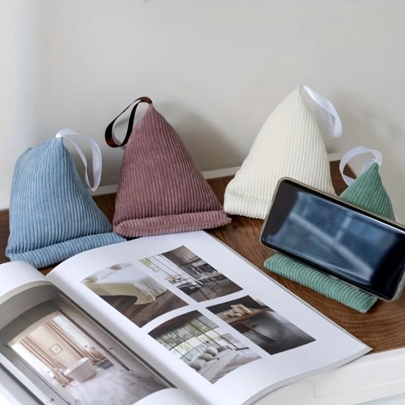 Cuscino per supporto per telefono da 1 pezzo, mini supporto per cuscino da ufficio creativo in tinta unita per organizer da scrivania per smartphone, cuscino compatto, base antiscivolo