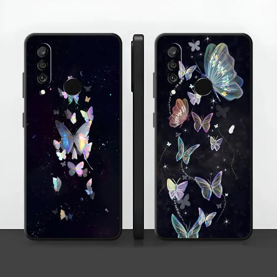 Funda Cover per telefono per Huawei P30 P20 Pro P Smart 2019 P20 Lite 2018 P20 P40 Lite Cosmic Butterflies