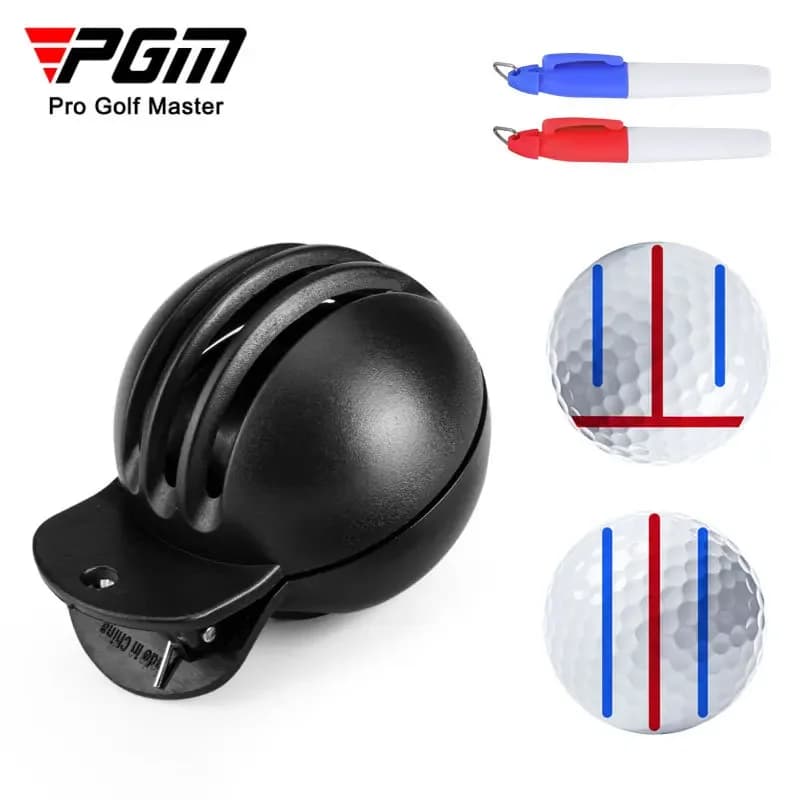 PGM 1pc Pallina da golf Linea Liner Disegno Marcatura Allineamento Strumento per mettere e 2 pezzi Pennarello per palline da golf, Accessori per scriba da golf