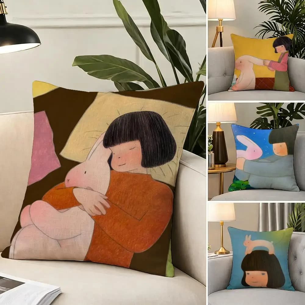 H-Hanna Kim Cushion Cover fabric soft furnishing,Pillowcase, cushion cover, sofa pillow, home decoration