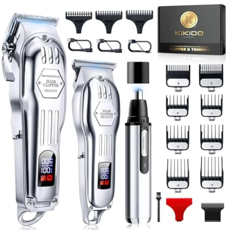 KIKIDO haircut for men Wireless Professional haircut Set Rechargeable haircut for nose Haircut cutter for beard