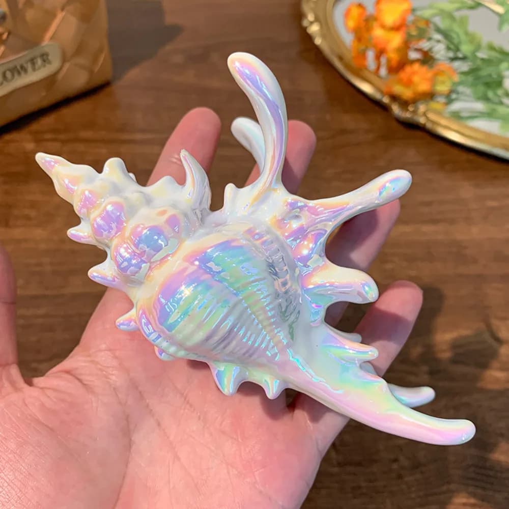 New Conch Hairpin Elegant Colorful Hair Claw Gift Shark Clip for Summer Beach
