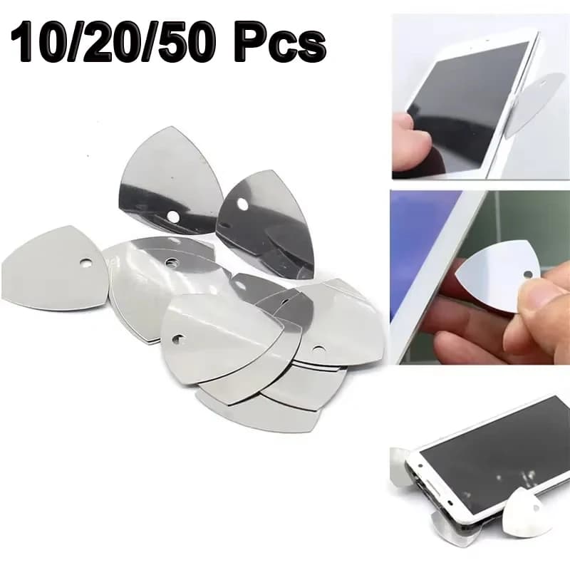 10/20/50Pcs Thin Metal Spudger Pry Opening Tool, Metal Guitar Pick Pry Bar for iPhone iPad Tablet PC Laptop Disassembly Repair
