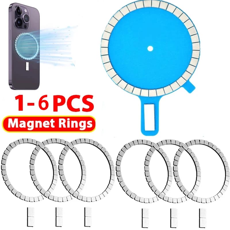 Magnetic Circle Strong Wireless Charging Magnet Sticker Ring for MagSafe for iPhone 13 12 mini Pro Max Magnetic Charging Accesso