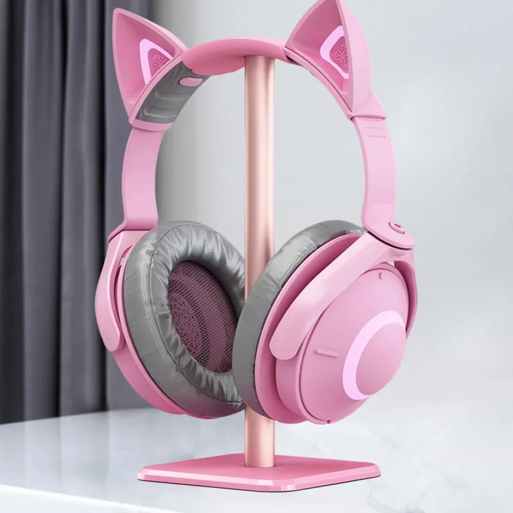 Headphone Holder Rack Aluminium Alloy Headset Support Stand Space Saving Desktop Organizer Display Vertical Bracket Hanger