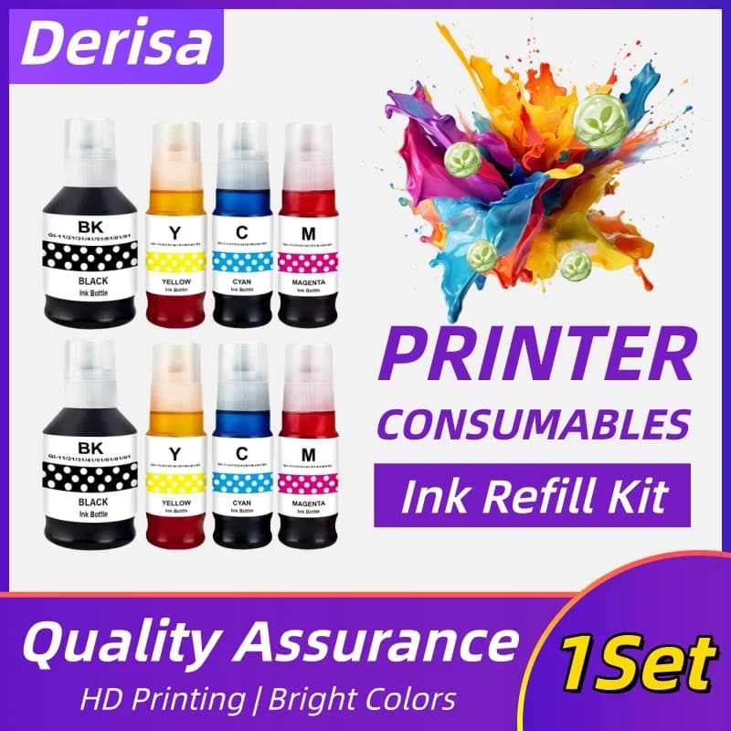 4 pezzi GI41 GI-41 inchiostro di ricarica a colori compatibile per Canon PIXMA G2470 G3420 G3460 G3470 G1420 G2420 G2460 stampante bottiglia a base d'acqua