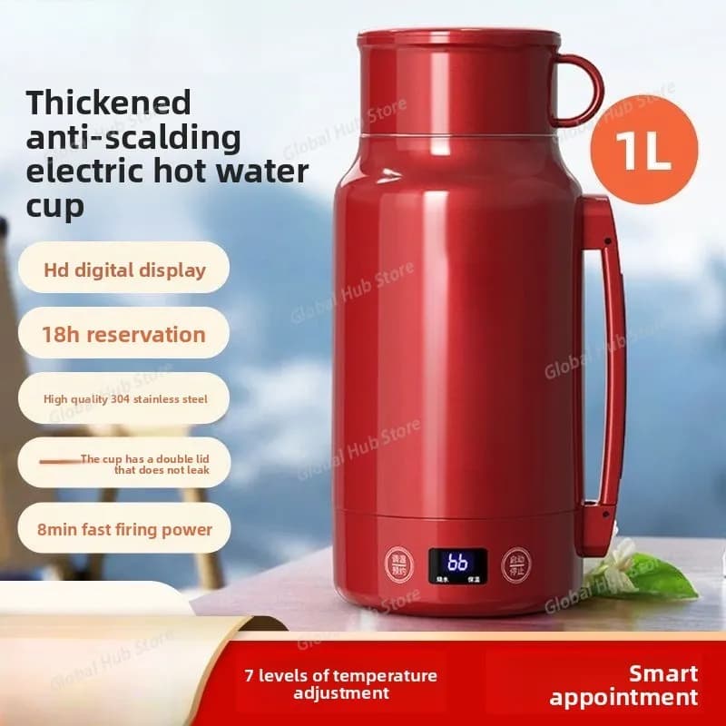 Bollitore portatile plug-in, conservazione del calore integrata, viaggio con tazza d'acqua per uso domestico, bollitore elettrico di grande capacità, intelligente