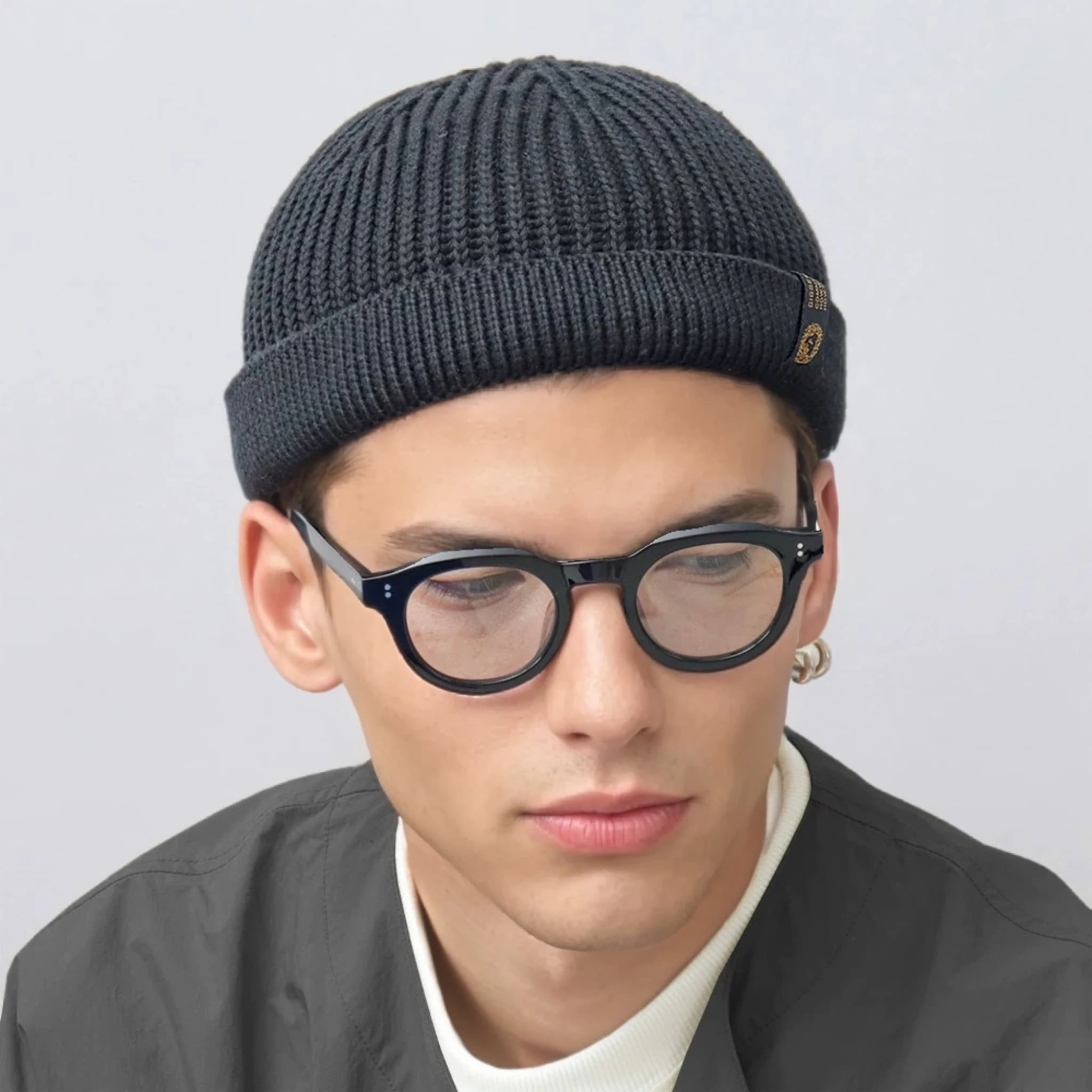 Berretto Corto da Uomo Stile Marinaio, Nuovo Cappello Invernale Chic a Forma di Melone, Berretto Corto Autunnale da Uomo