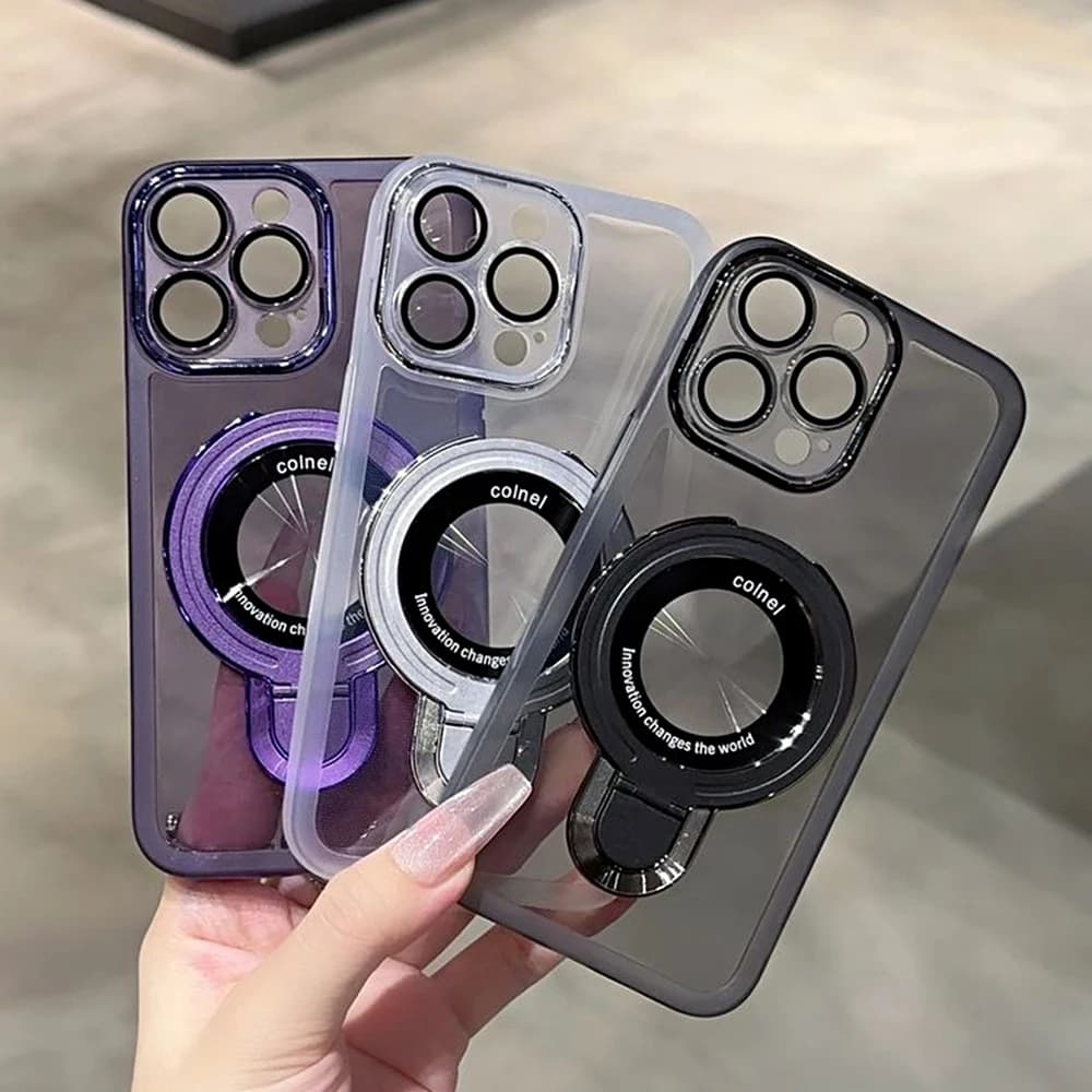 Ring Stand Magnetic Phone Case For Infinix Hot 50 Pro 50i 50 Pro Plus 40 Pro 40i 30i Transparent Protective Soft Silicone Cover
