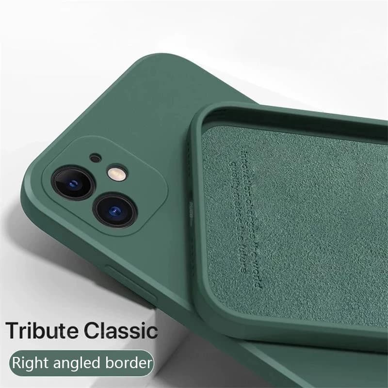 Luxury Liquid Silicone Shockproof Case for iPhone 17 11 12 13 14 15 Pro Max 7 8 15 Plus X XS XR Max Mini Back Soft Cover Funda