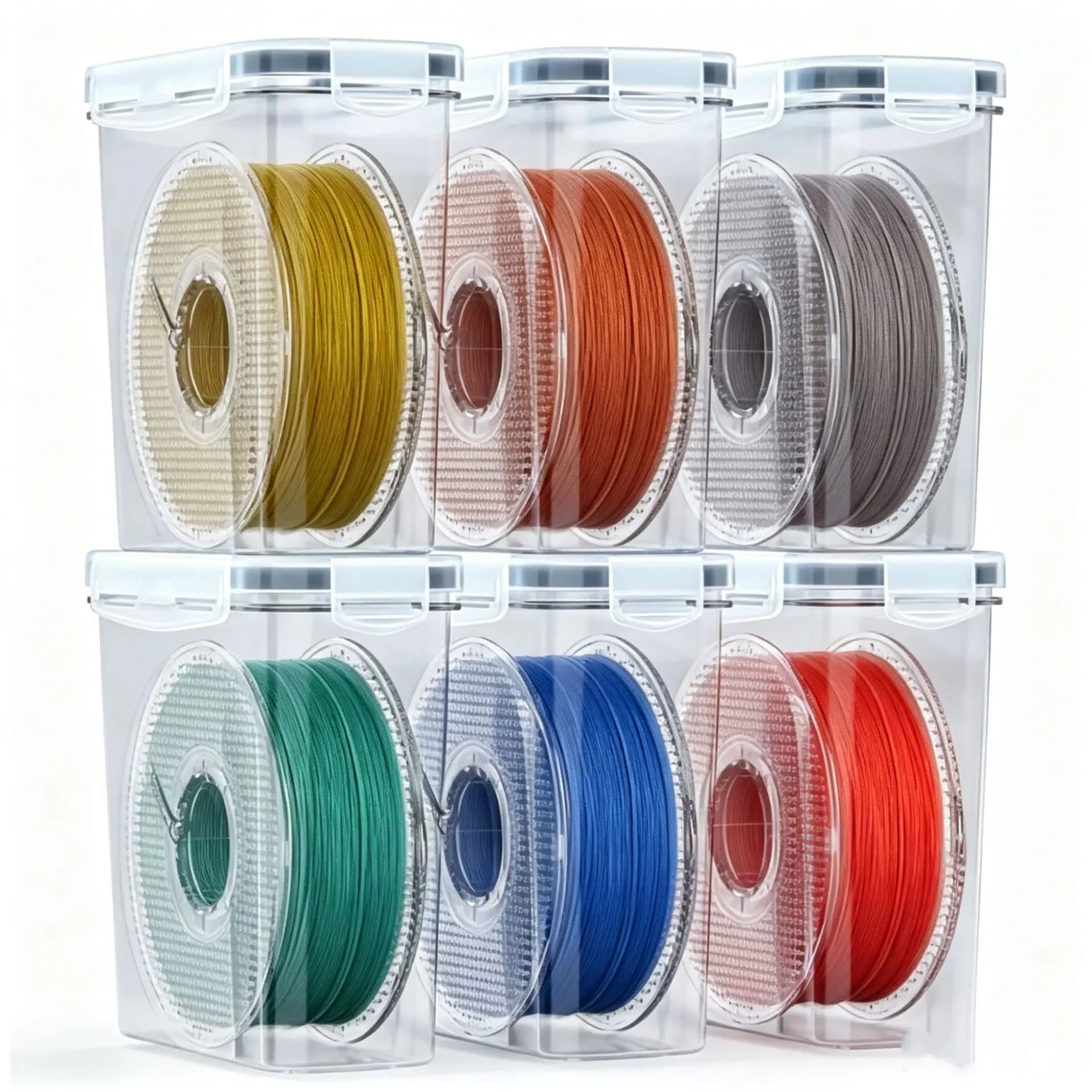 4PCS 3D Printer Filament Dry Box Sealed Dustproof Moisture Proof Storage Container for PLA ABS PETG Universal Spool