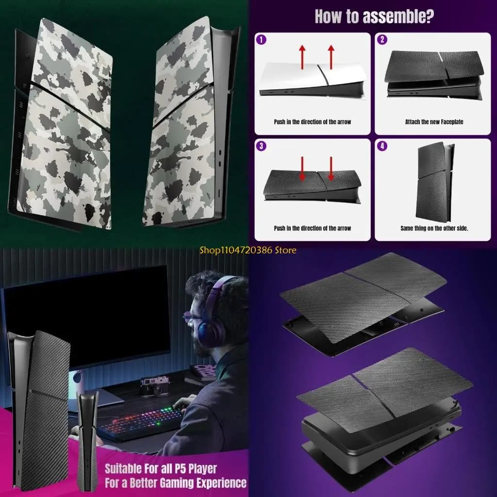 K0EA Console Case Replacement Shell for Slim Digital Version Hard Faceplate Gaming Accessory Anti Scratch Protector Cover