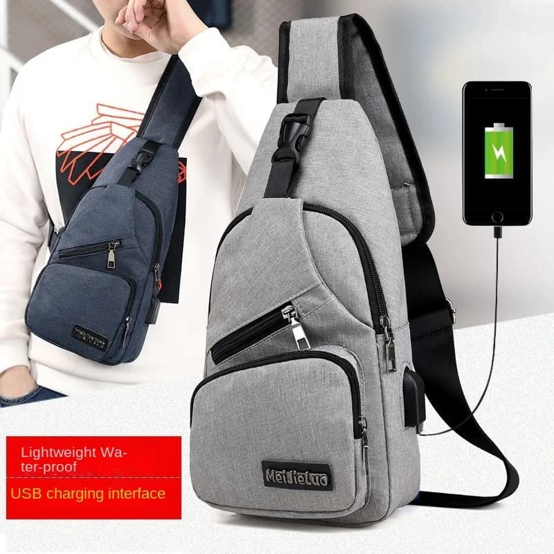 Borsa a Tracolla Casual alla Moda, Piccola Borsa da Uomo, Zaino Diagonale, Borsa Messenger per Telefono, Marsupio da Uomo, Nuovo
