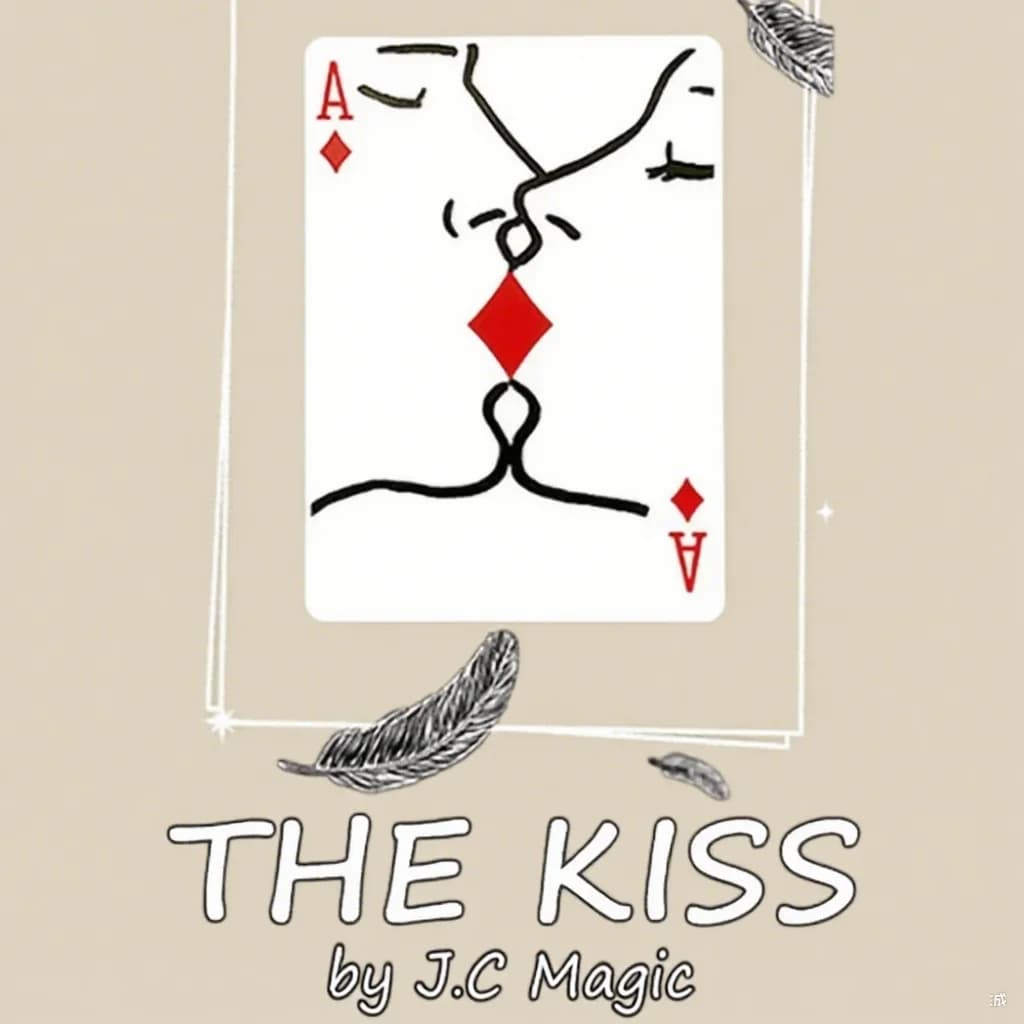 The Kiss Card Trucchi magici Visual Romantic Card Mago Close Up Street Illusion Gimmick Mentalismo Puzzle Magia Magia