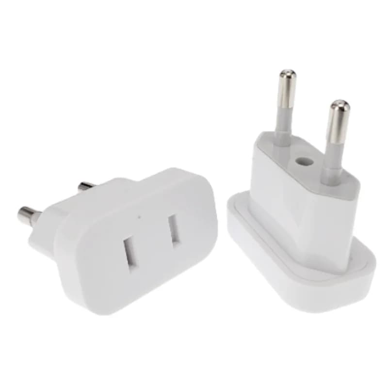 4.8mm EU Plug Adapter US/EU to Korea Germany Travel Power Converter 2Pin AC Electrical Wall Socket with Child Safety Door