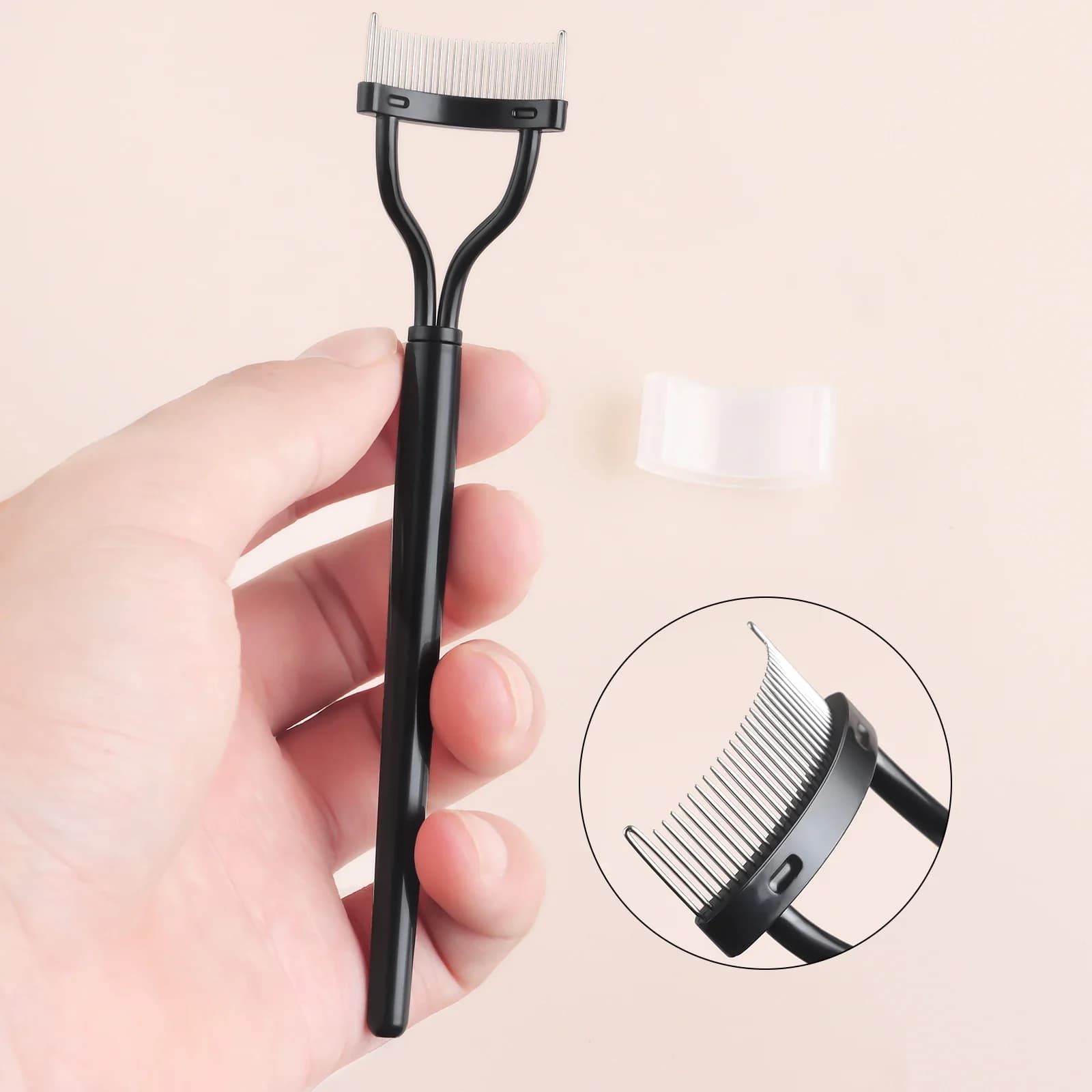 Folding Eyelash Brush Pettine Mascara Curl Eyelash Separator Stainless Steel Tooths Straight Folder Beauty Makeup Tool