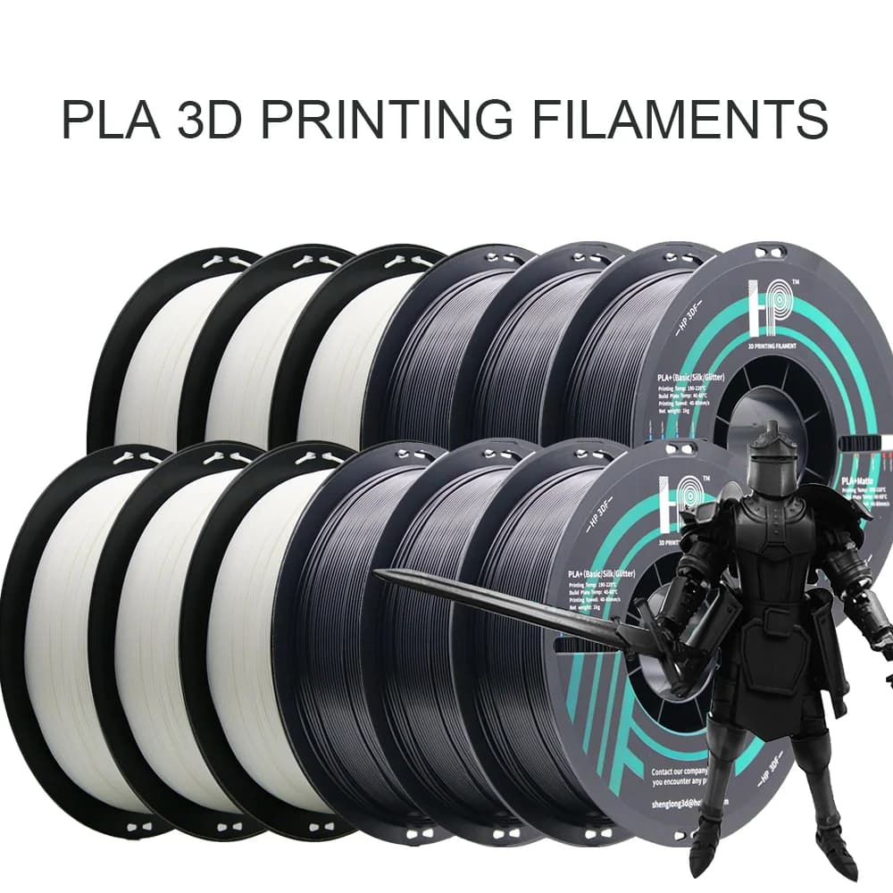 HP3DF 3D Printer Filament, PLA Filament, 12KG(12rolls) ,1.75mm Dimensional Accuracy +/- 0.02mm, Fit Most FDM Printer