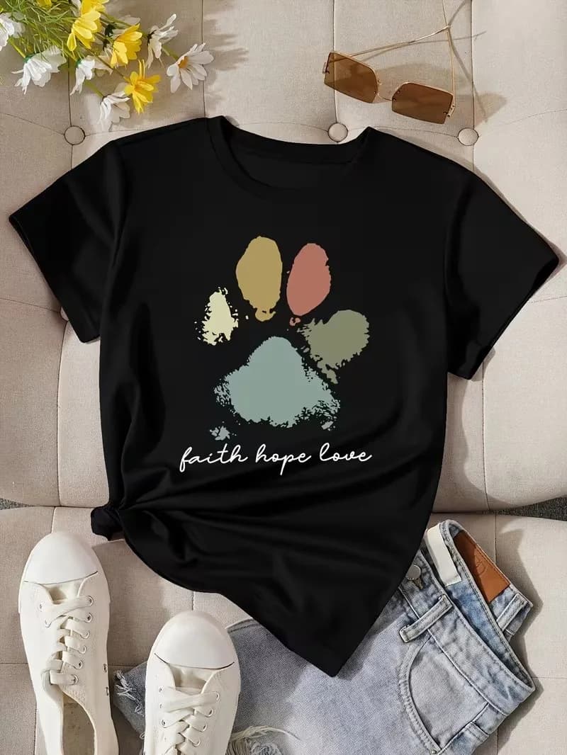 T-shirt con stampa di zampa, abbigliamento, scarpe e accessori | Uomini | Abbigliamento da Uomo | Camicie | T-shirt