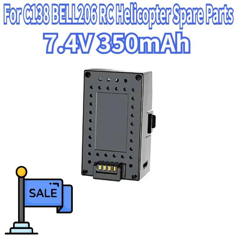 Disponibile RC ERA C138 BELL 206 Batteria LiPo per elicottero 7.4V 350mAh per pezzi di ricambio per elicotteri RC C138 BELL206