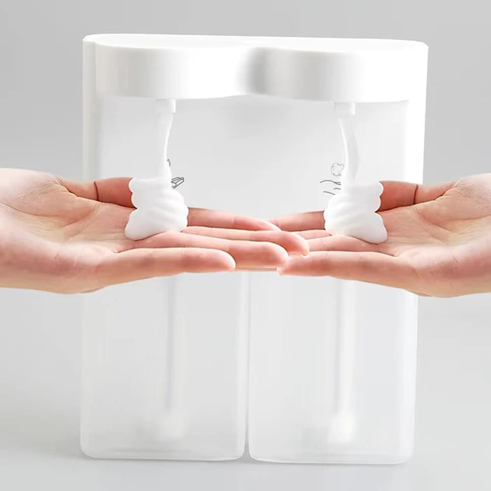 Macchina per detersivo a induzione automatica 2 in 1 Macchina disinfettante per le mani Macchina per sapone per le mani in schiuma a induzione automatica montata a parete per uso domestico