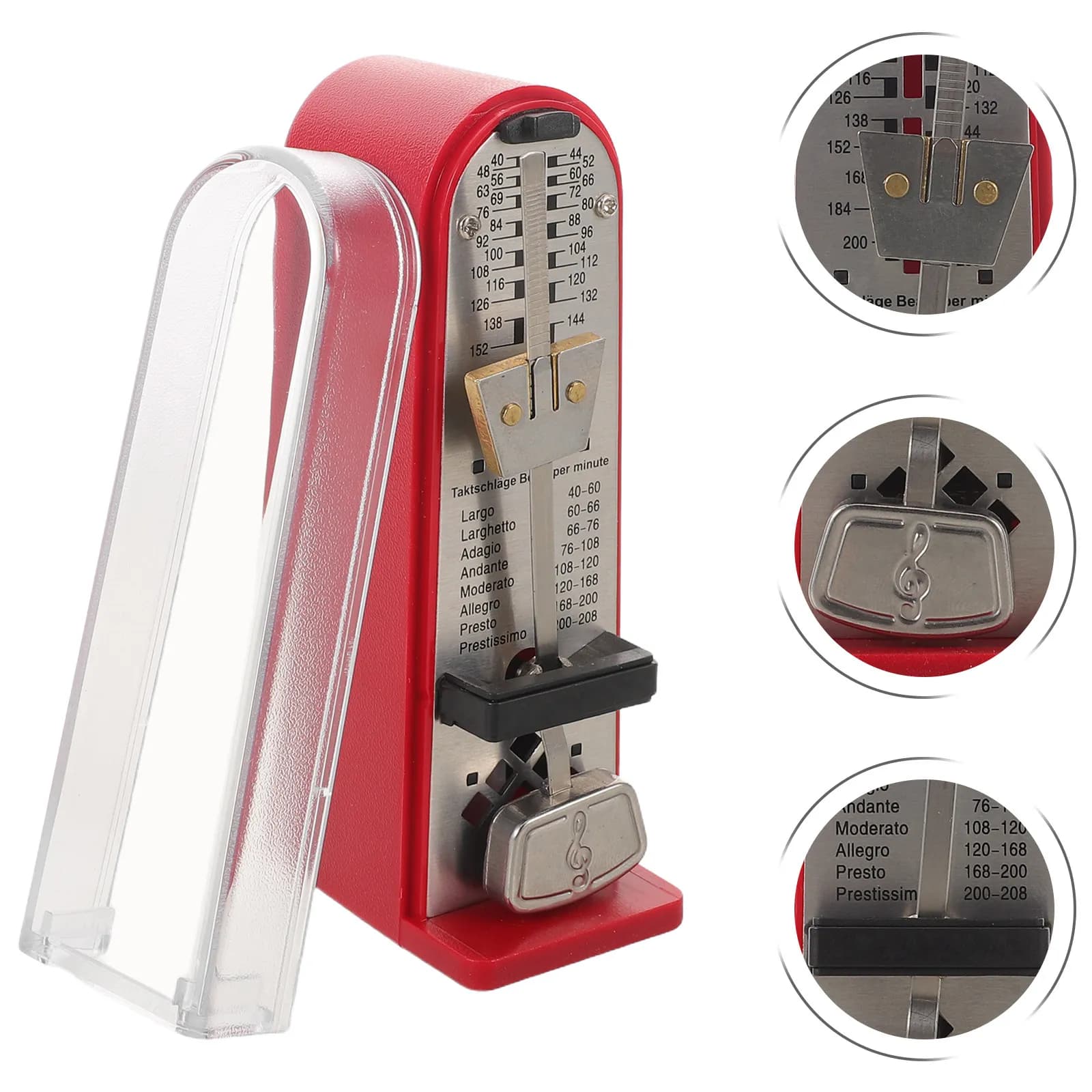 Metronomo Meccanico Portatile per Musicisti, Alta Precisione, Suono Forte e Chiaro, Ideale per Pianoforte, Chitarra, Batteria, Violino, Basso, Violoncello