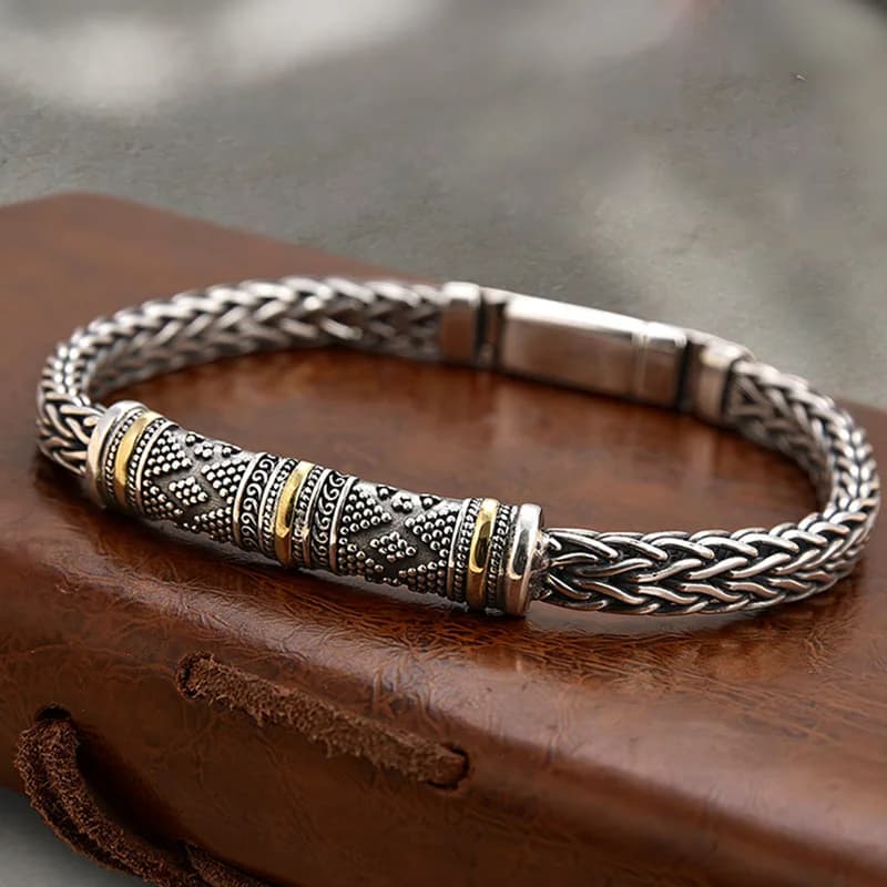 Hand-woven keel men's bracelet retro creative personality high-end niche couple gift