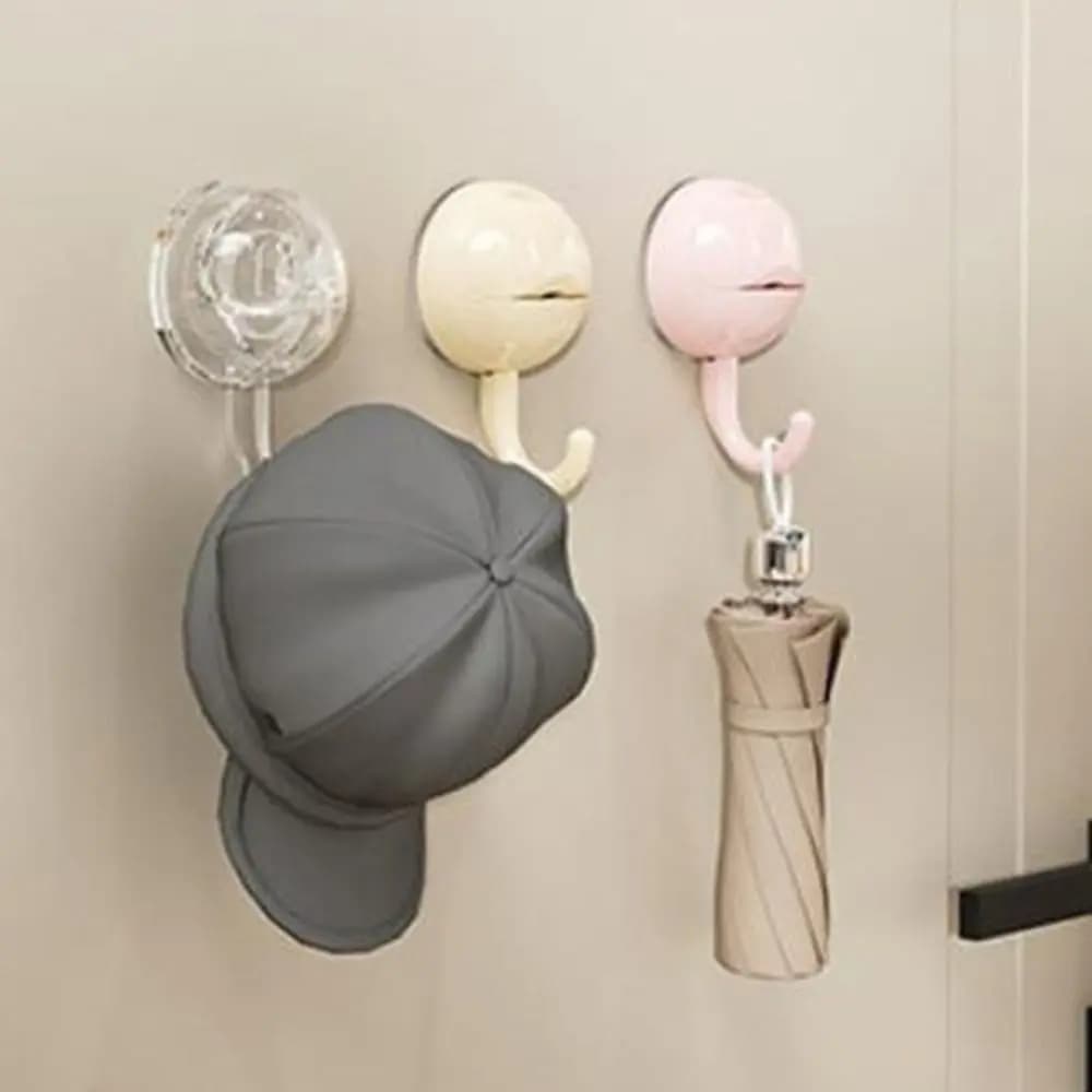 2 Pezzi Gancio a Ventosa in Plastica Versatile, Decorativo e Riutilizzabile, per Appendere Vestiti e Asciugamani, Rimovibile Senza Foratura, per Bagno