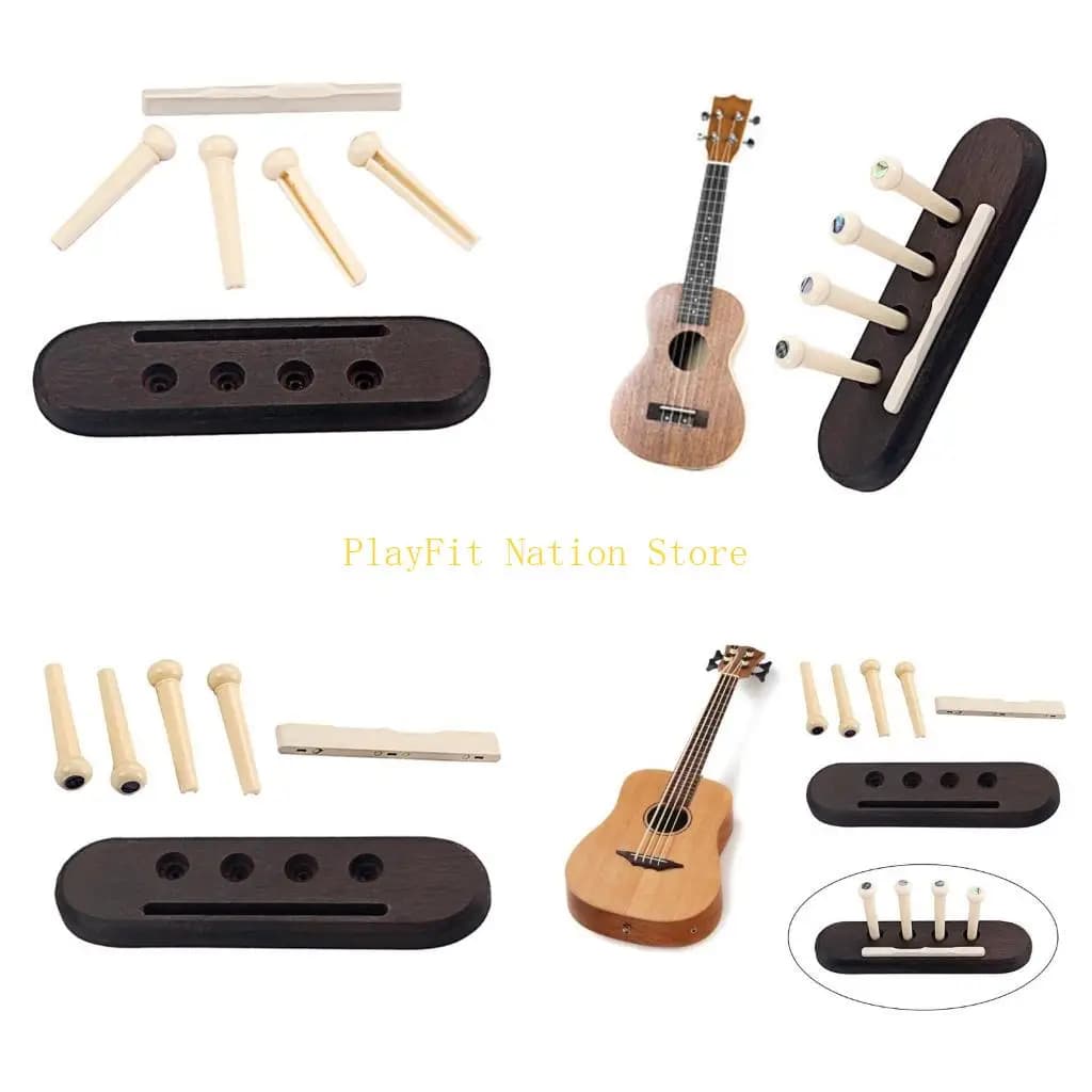 242F 1 Set Ukulele Bridge Saddle Ukulele Fittings Replacement Ukulele Part Kits Ukulele Nut Accessories Ukulele Accessories
