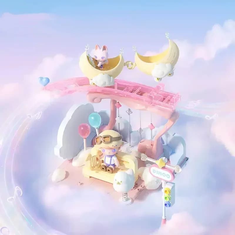 DIMOO Dream Melody Series Costruisci blocchi di costruzione Scatola cieca Guess Bag Giocattoli originali Bambola Cute Anime Figure Ornamenti Regalo