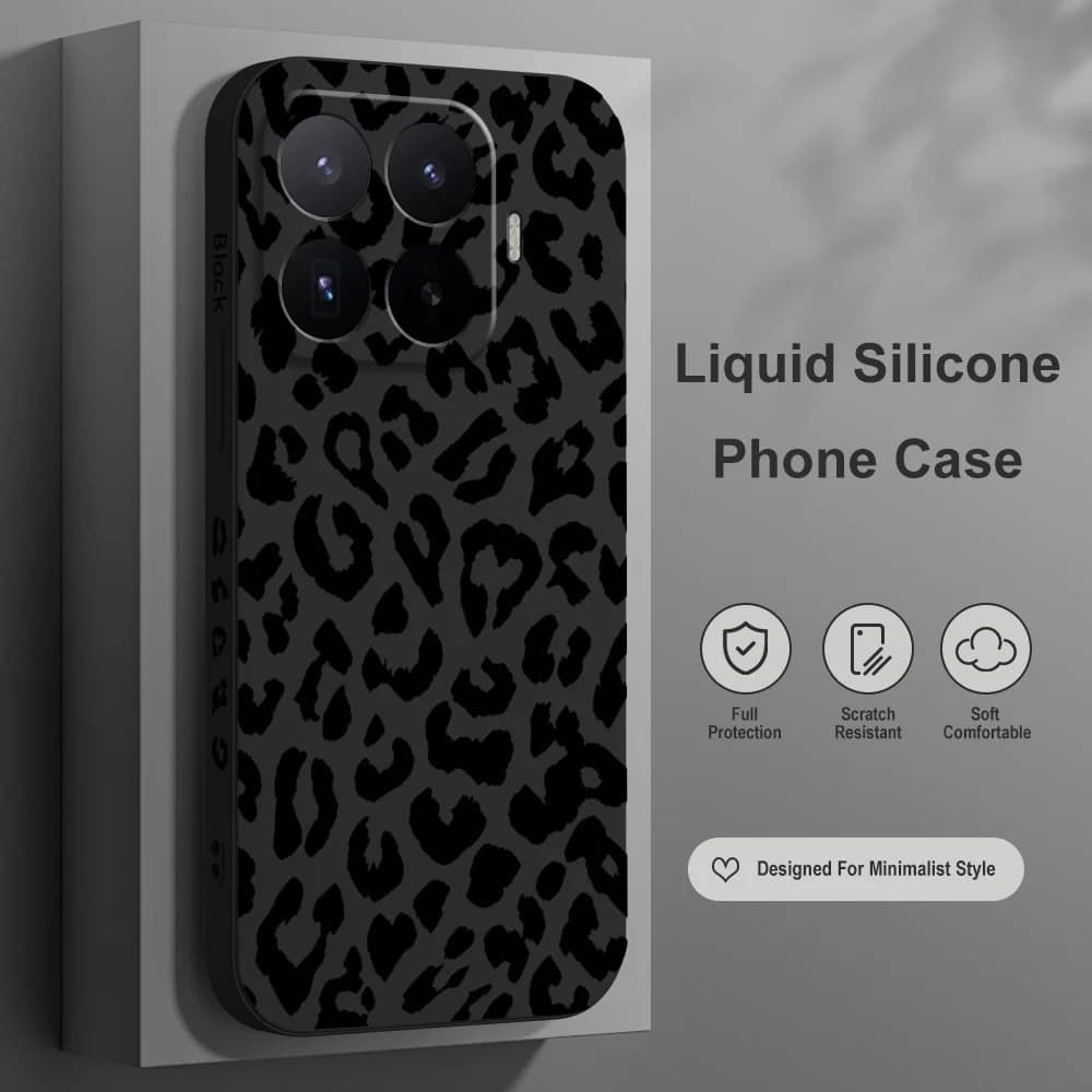 Leopard Print Phone Case For Xiaomi 17T 15T 14T 13T 12T 11T Pro 4G 5G Silicone Cover